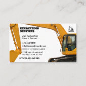 Excavation Services Business Visitenkarte (Vorderseite)