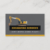 Excavation Services Business Visitenkarte (Vorderseite)
