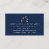 Excavator Construction Contractor QR Code Visitenkarte (Vorderseite)