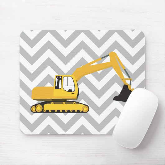 Excavator Construction Truck Mousepad (Mit Mouse)