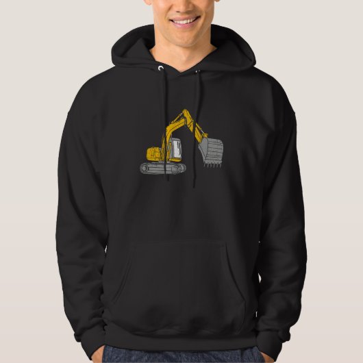 Excavator driver road construction wheel loader ex hoodie (Vorderseite)