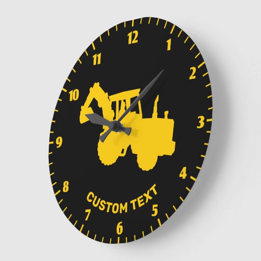 Excavator Große Wanduhr (Winkel)