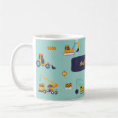 Excavator Name Mug for Toddler Boys Kaffeetasse (Links)