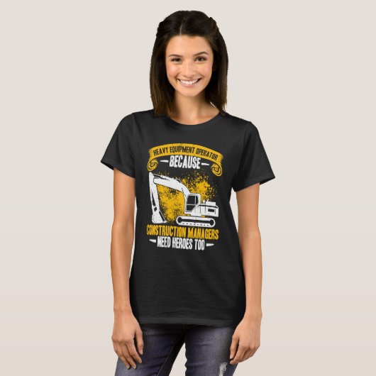 Excavator Operator Construction Manager Worker Bac T-Shirt (Vorne ganz)