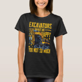 Excavator Operator Remote Control Digger Machine R T-Shirt (Vorderseite)