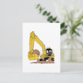 Excavator Postkarte (Stehend Vorderseite)