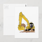 Excavator Postkarte (Vorne/Hinten)