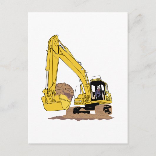 Excavator Postkarte (Vorderseite)