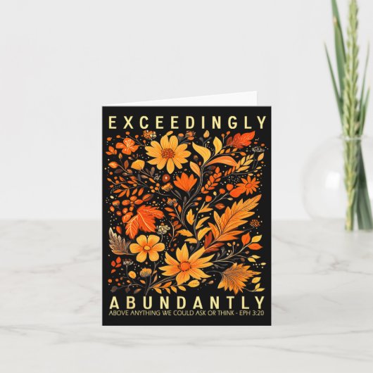 Exceedingly Abundantly - Ephesians 3_20 Christian  Karte (Vorderseite)