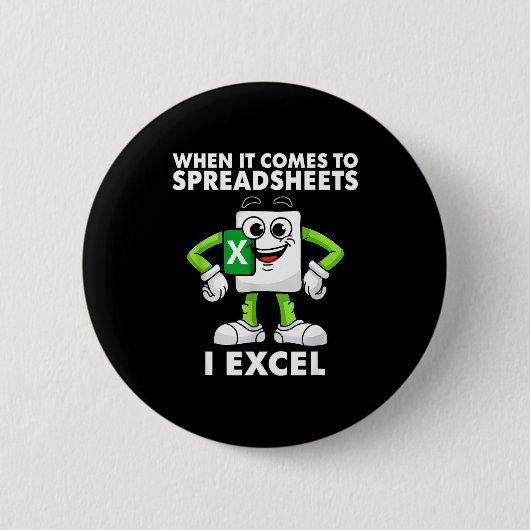 Excel Coworker Birthday Employee Farewell Goodbye Button (Vorderseite)