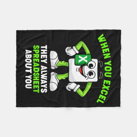 Excel Coworker Birthday Employee Farewell Goodbye  Fleecedecke (Vorderseite (Horizontal))