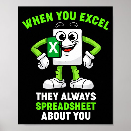 Excel Coworker Birthday Employee Farewell Goodbye Poster (Vorne)
