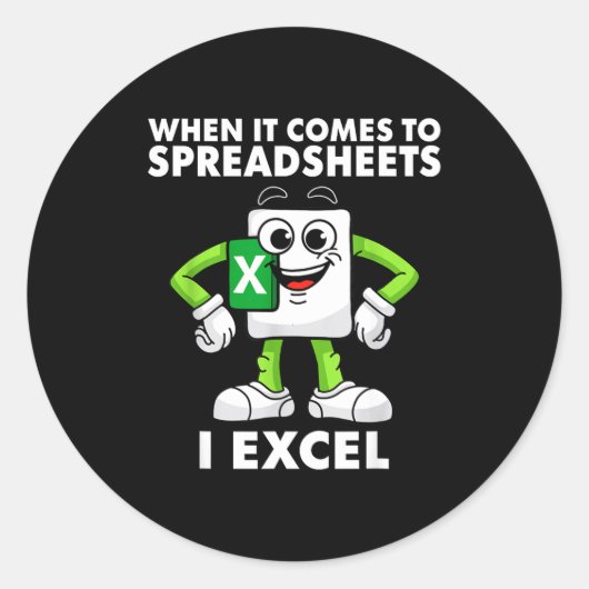 Excel Coworker Birthday Employee Farewell Goodbye  Runder Aufkleber (Vorderseite)