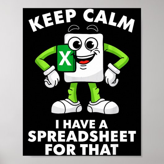 Excel Coworker Employee Farewell Goodbye Birthday Poster (Vorne)