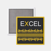 Excel - Ein Wort für Motivation Magnet (Vorderseite/Rückseite)