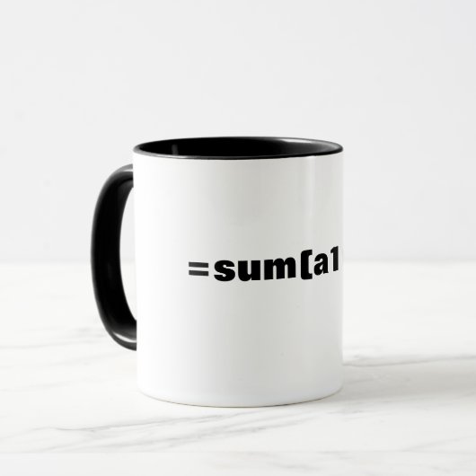 Excel-Formel: Summe Tasse (Vorderseite Links)
