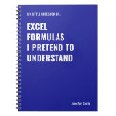 Excel-Formeln, die ich vorgebe zu verstehen Notizblock (Vorderseite)