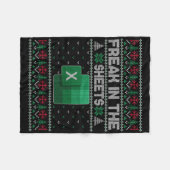 Excel-Freak in den Tabellen hässlicher Pullover Fleecedecke (Vorderseite (Horizontal))