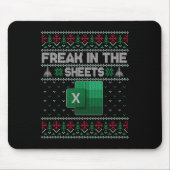 Excel-Freak in den Tabellen hässlicher Pullover Mousepad (Vorne)