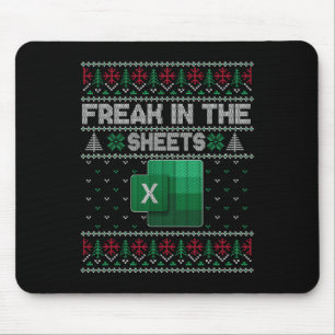Excel-Freak in den Tabellen hässlicher Pullover Mousepad
