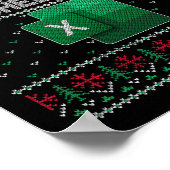 Excel-Freak in den Tabellen hässlicher Sweater Poster (Ecke)