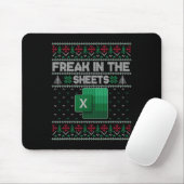 Excel Freak In The Sheets Spreadsheet Ugly Sweater Mousepad (Mit Mouse)