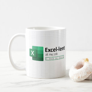 Excel geliehen bei My Job, ich kenne meine Sheet C Kaffeetasse