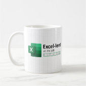 Excel geliehen bei My Job, ich kenne meine Sheet C Kaffeetasse (Links)