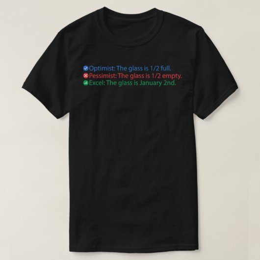 Excel-Glas T-Shirt (Design vorne)