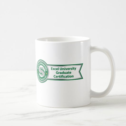Excel-Hochschulabsolvent-Bescheinigung mub Kaffeetasse (Rechts)