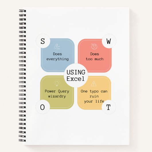 Excel-Spaß | Für Excel Wizard | Funny Spreadsheet Notizblock (Vorderseite)
