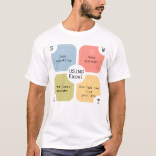 Excel-Spaß Für Excel Wizard Funny Spreadsheet T-Shirt