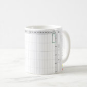 Excel-Tabelle - Grün Kaffeetasse (VorderseiteRechts)