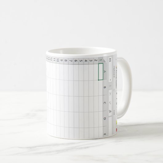 Excel-Tabelle - Grün Kaffeetasse (VorderseiteRechts)