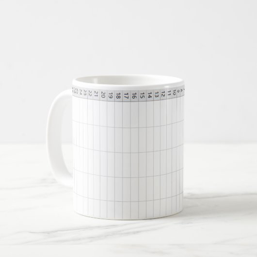 Excel-Tabelle - Grün Kaffeetasse (Vorderseite Links)