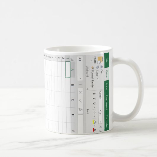 Excel-Tabelle - Grün Kaffeetasse (Rechts)