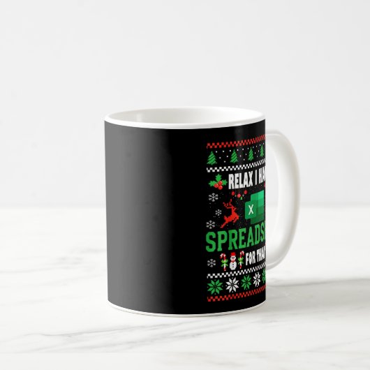 Excel Ugly Christmas Sweater I Have A Spreadsheet Kaffeetasse (VorderseiteRechts)