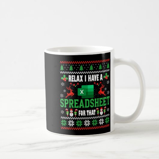 Excel Ugly Christmas Sweater I Have A Spreadsheet  Kaffeetasse (Rechts)