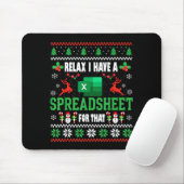 Excel Ugly Christmas Sweater I Have A Spreadsheet  Mousepad (Mit Mouse)