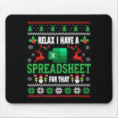 Excel Ugly Christmas Sweater I Have A Spreadsheet  Mousepad (Vorne)