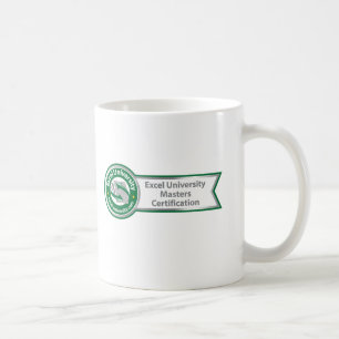 Excel-Universität beherrscht Bescheinigungs-Tasse Kaffeetasse