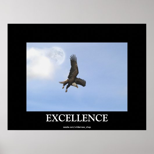Excellence Bald Eagle Motivierend Poster (Vorne)
