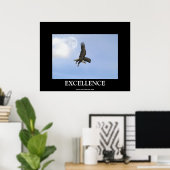 Excellence Bald Eagle Motivierend Poster (Heimbüro)
