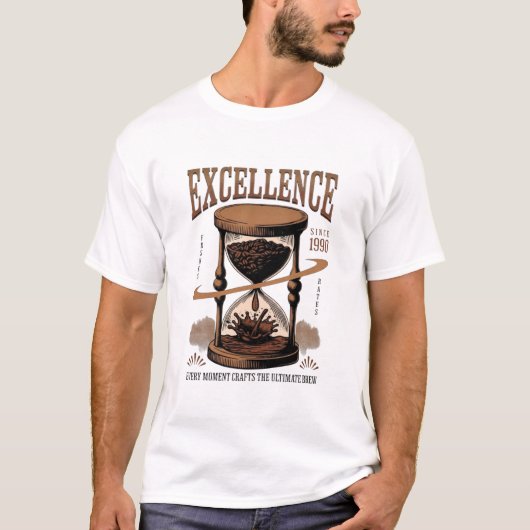 Excellence Coffee Vintage Hourglass T-Shirt – Prem (Vorderseite)