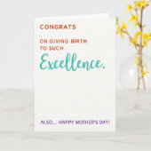 Excellence Muttertag Grußkarte Karte (Gelbe Blume)