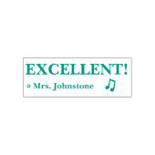 "EXCELLENT!" + Teacher's Name Rubber Briefmarke Permastempel (Design)