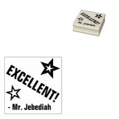 "EXCELLENT!" + Tutor Name Rubber Briefmarke Gummistempel (Stempel)