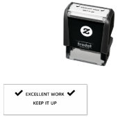 Excellent Work Teacher Self Inking Rubber Stamp Permastempel (Beispiel)