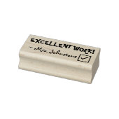 "EXCELLENT WORK!" + Teacher's Name Rubber Briefmar Gummistempel (Stempel)