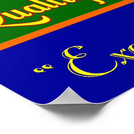 Excelorator Coffee Retro Art Print Poster (Ecke)